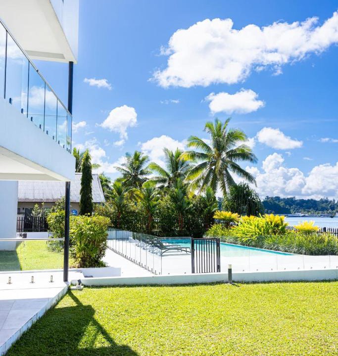 Lami Apartment | 104 - Suva City Views Oceanfront Backyard